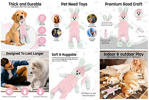 FGA MARKETPLACE Bundle of 5 Flat NO Stuffing NO Squeak Plush Dog Toys, Funny Style Will Entertain Your Pet for Hours, Recommended for Small and Medium Dog 21 INCH Long - color: Bundle 1