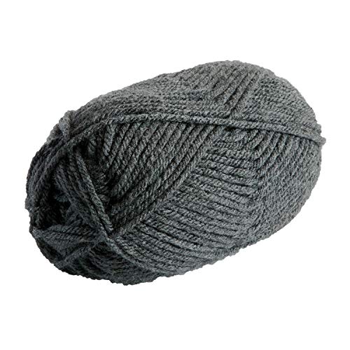 Knit Picks Brava Gray Worsted Weight Smooth Acrylic Yarn for Crochet | 100g of soft knitting yarn in Cobblestone Heather color, machine washable. - color: Cobblestone Heather