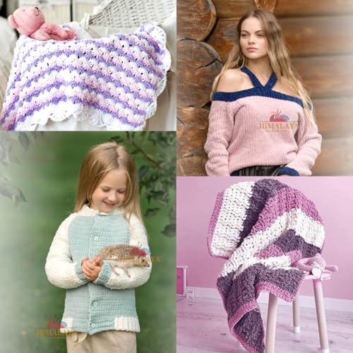 2-Pack Himalaya Dolphin Baby Yarn – Velvety Soft Chenille Yarn for Plush Amigurumi, Blankets, and Cozy Crochet & Knitting Projects (80360) - color: 80360