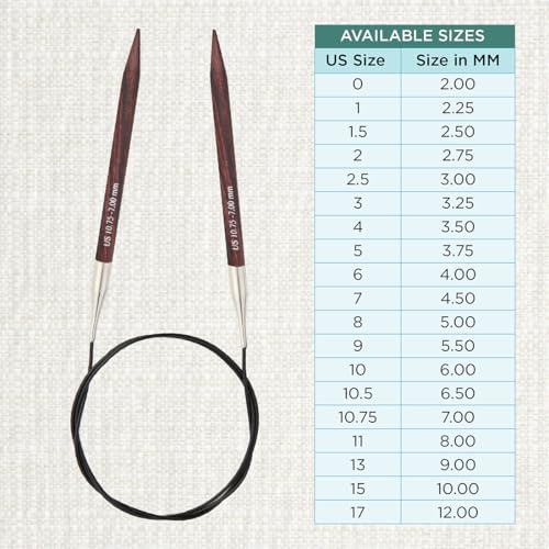 KnitPro Dreamz Fixed Circular Needles 16" (40cm) | US Size 10.75 (7mm) - size: US 10.75 (7mm)