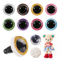 MUCUNNIA 2pcs 50mm Safety Eyes for Amigurumi Glitter Plastic Safety Eyes for Crochet with Washers Craft Crochet Eyes Doll Eyes for Crochet Animals Plush Stuffed Animals DIY Christmas Decorations - size: 50mm