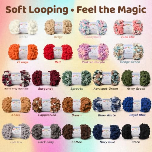 Super Soft Loop Yarn for Finger Knit, 3 Pack of 7.05oz/19.5yds Each, Chunky Blanket Yarn for Hand Knitting, #7 Jumbo Chenille Yarn, Fluffy Baby Blanket Yarn for Crochet Amigurumi (3 Pink Mix) - color: 3 Pink Mix