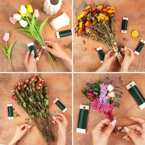 Tenn Well 3Pk 295ft 22 Gauge Green Floral Wire for Wreath Making | Florist ties for flower arrangements, Christmas ornaments, gardening, crafts