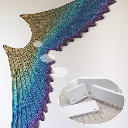 LAMXD 8 Pins Knit Blocking Pins Kit,Knit Blocking Combs – 24 Combs for Blocking Knitting, Crochet, Lace or Needlework Projects – for use with Blocking Mats for Knitting Mat - size: 24Pcs 8-Pins Blocking Combs
