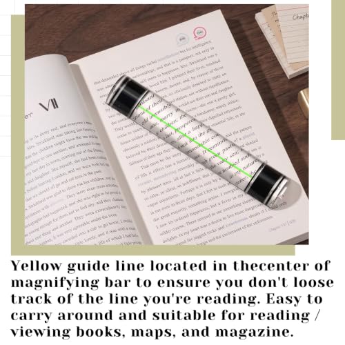 1 Pcs Magnifying Ruler with Guiding Line and Magnet,6",Green Line - color: Green Line