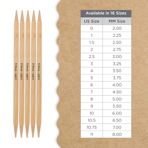 Knitter’s Pride Bamboo Luxe Double-Point Needle 8""(20cm) - US 11(8mm) - size: 8.00mm