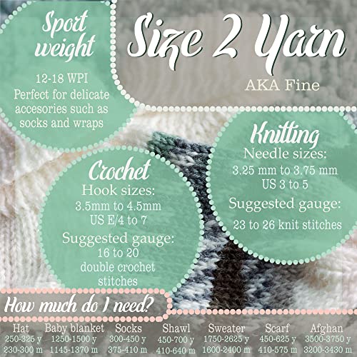 JubileeYarn Cotton Select Yarn - 50g/Skein Sport Weight - Shades of Green - 4 Skeins - color: Shades of Green, size: 4 Skeins