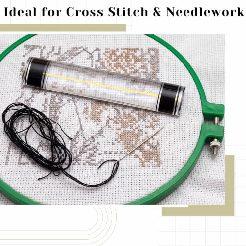 1Pcs Magnifying Ruler with Guiding Line and Magnet, 6", Yellow Line - color: Yellow Line