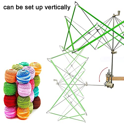 Yarn Swift Yarn Winder Yarn Ball Winder Knitting Yarn Holder for Skeins + 1 Pcs Scissors + 1PCS Adjustable Knitting Loop Crochet + 1PCS Crochet