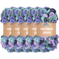 JubileeYarn Fun Finger Loops Yarn - 100g/Skein Jumbo Polyester - Morpheus - 5 Skeins - color: 147 Morpheus