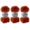 Makromecity Eyelash Yarn – Fuzzy Fun Fur Yarn, 3.53 Oz (100g) 150 yd (140m), Weight 3 Light, Premium Polyester Novelty Feather Yarn for Scarves, Amigurumi, Plush Toys & Craft (Brick, 3 Skeins) - color: Brick, size: 3 Skeins