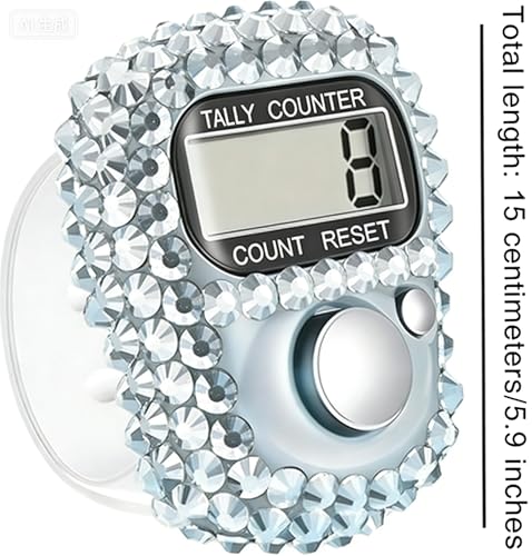 4Pcs Electronic Tally Counter with Display, Resettable Portable Electronic Finger Counter for Golf, Track and Field, Lap Counting - color: Silver