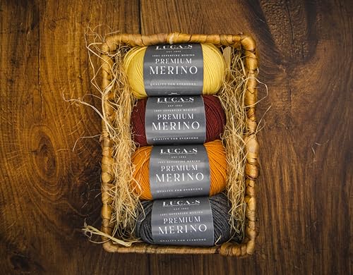 Premium Merino Yarn 4Ply Wool, Superwash Baby Merino - 100% Pure Extra Fine Merino Knitting Crochet Wools 50G Ball - color: Chocolate (07), size: 1 Unit