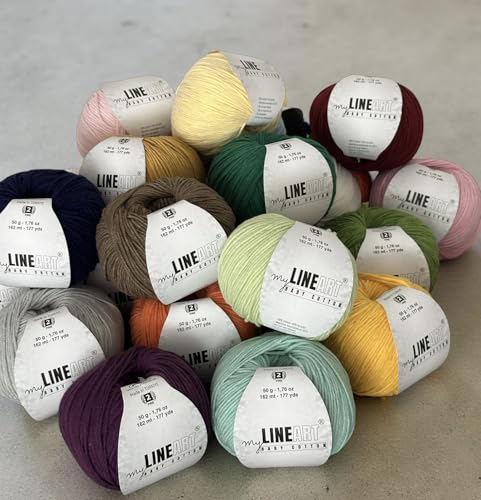 Baby Cotton Yarn, 55% Cotton 45% Acrylic, Fine (2) for Crochet and Knitting 4x1.76 Oz (4x50g) / 4x177 Yrds (4x162m), Soft Yarn, Amigurumi Yarn - color: Dark Grey, size: 4 Skeins