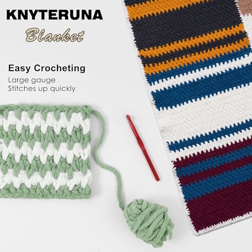 #6 Super Bulky Blanket Yarn for Crocheting - 4 Skeins(Each 10.5oz/300g, 220yds/201m), Chunky Chenille Thick Plush Big Soft Yarn for Crocheting Knitting Blankets, Soft Sage Green - color: Soft Sage Green