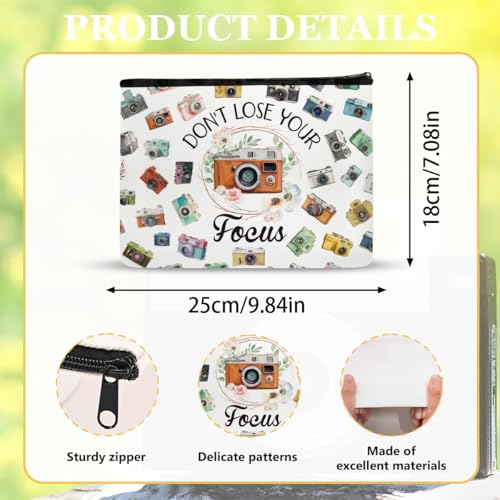 Photographer Gifts Makeup Bag - Photography Gifts Cosmetic Bag for Photographers Women Teacher Friends Photo Lovers, Waterproof Travel Toiletry Organizer Foldable Zipper Pouches - style: Photographer
