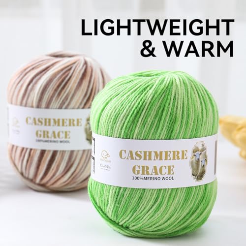 100% Pure Natural Merino Wool Yarn (4ply) - Each Ball 3.5 OZ/Approximately 320 Yards - Hand-Knitting/Crochet/Knitting - Soft and Non-irritating [2 Ball Set] (Blue Black) - color: Blue Black