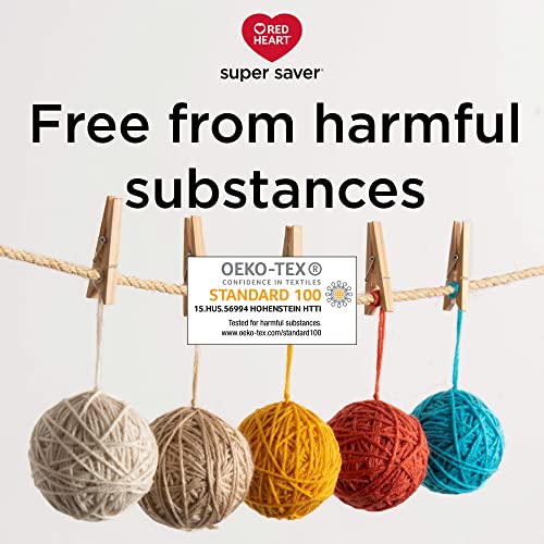 Red Heart Super Saver Jumbo Yarn for Crocheting, Bright Stripe, 2-Pack