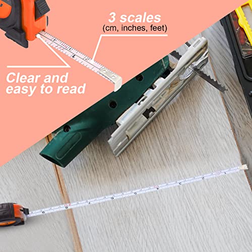 Xuhal 50 Pcs Mini Tape Measure Keychain Bulk, 3ft Retractable Favors, Orange - color: Orange