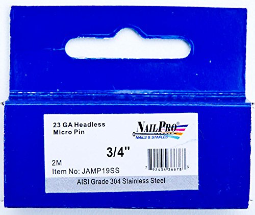 23 Ga x 3/4" Stainless Steel Headless Micro Pins, 2000 Count - size: 23 Gauge, 3/4"