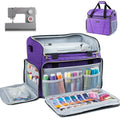 BAGSFY Large Sewing Machine Carrying Case, Sewing Machine Bag, Travel Tote Bag Compatible with Singer, Brother, Bernina & Standard Size Sewing Machines. - color: Purple Case, size: Ⅱ - Carrying Case