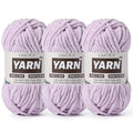 3 Pack Light Purple Fluffy Chunky Chenille Crochet Yarn, Baby Yarn for Crocheting Soft Blanket, Bulky Velvet Yarn (100g/54.8yds Each), Plush Amigurumi Yarn for Knitting Crafts, Scarves, Puzzle - color: 3 Light Purple