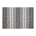 DII Woven Rag Rug Collection Recycled Yarn Variegated Rustic Stripe, 2x3', Black - color: Black