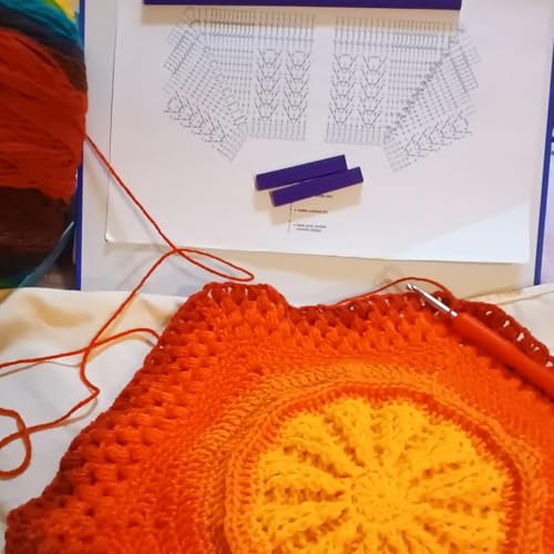 BABYSHEEP Knitting Pattern Holder with 8 Replacement Magnets | Knitting Chart Keeper Magnetic Board Cross Stitch Supplies for Crochet 12.3*8.9inches (Purple) - color: Purple