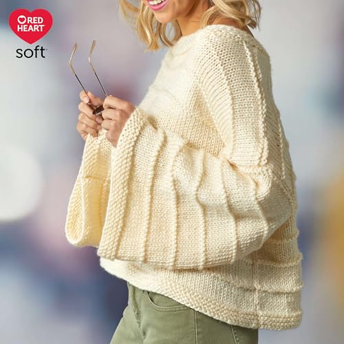 Red Heart Soft Yarn for Crocheting and Knitting, Off White, 3-Pack - color: Off White, size: 3 Pack