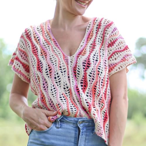 Lion Brand Yarn 24/7 Cotton DK Lightweight Yarn for Crochet, Knitting, Crafts, Cameo, Pink, 1 Pack, Natural Fiber for Soft Shawls, Light Blankets, Summer Projects | Cotton Yarn for Knitting, Crochet, Crafts, Light Weight Fiber for Bags, Blankets, Soft Sha
