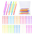 Deshionew 50 PCS Plastic Yarn Needles for Crafts, 2.7" Large Eye Safe Needles with Case, Sewing Needles for Yarn Knitting Projects, Learn Basic Stitches, DIY Sewing Handmade - 10 Colors