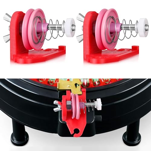 Ceoighe 2 Pack Circular Knitting Machine Tensioner Removable Yarn Tensioner Adapters Compatible with ADDI 48 46 22 Needle(Red) - size: Red