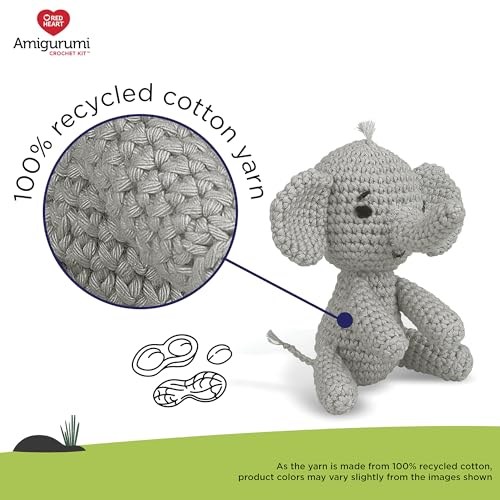 Red Heart Amigurumi Ross The Elephant Kit - color: Ross the Elephant
