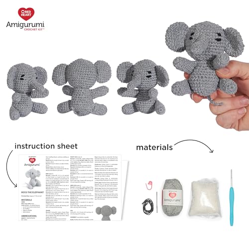 Red Heart Amigurumi Ross The Elephant Kit - color: Ross the Elephant