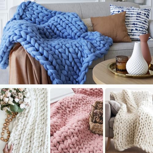 LITURTOO 70" Chunky Blanket Loom - Loom for DIY Throw Blankets, Adjustable Size Hand Knitting Yarn Chunky,No Needles Required,Beginner Friendly Yarn Craft - size: 70" - Natural Wood Color