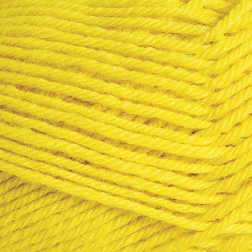 Knit Picks Wool of the Andes Yellow 100% Wool Yarn Pack for Knitting | 10 skeins (500g total) of soft worsted weight crocheting yarn in Buttercup color, good for felting. - color: Buttercup