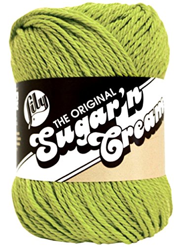 Lily Sugar 'n Cream 100% Cotton Yarn ~ 2.5 oz. Skeins (Hot Green #1712)