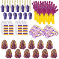 Realspring 148 Pcs Team Spirit Accessories for Sport Events - color: Purple Gold
