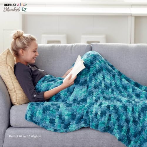 Bernat Alize Blanket - EZ Almond Yarn - 2 Pack of 6.4oz/180g - Polyester - 7 Jumbo - 18 Yards - Knitting/Crochet