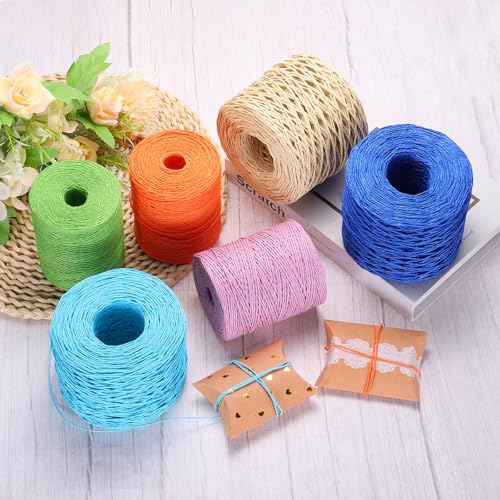 PATIKIL Natural Cotton Raffia Yarn 328 Yard, Crochet Raffia Paper Ribbon for DIY Sun Hat Beach Bag Crochet Yarn Wrapping Knitting, Black | Raffia Paper Ribbon, for DIY Sun Hat Beach Bag Crochet, Yarn Wrapping Knitting - color: Black