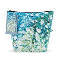 DEMDACO 1008130035 ArtLifting White Flowers Blue, Green, and White Polyester Zippered Organizer Bag Pouch Set of 3