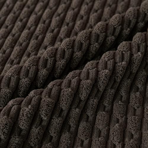 Set of 4 Beige Brown Coffee Decorative Throw Pillow Covers 12x20 Inch Corduroy Pillow Covers for Bed Couch Sofa Living Room Soft Cushion Cases - color: Beige Brown Coffee, size: 20" x 12" (Pack of 4)