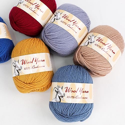100% Cashmere Wool Yarn (Pack of 10) by Yonkey Monkey 500gr Imported Knitting Crochet (Persian 05) - color: Persian 05