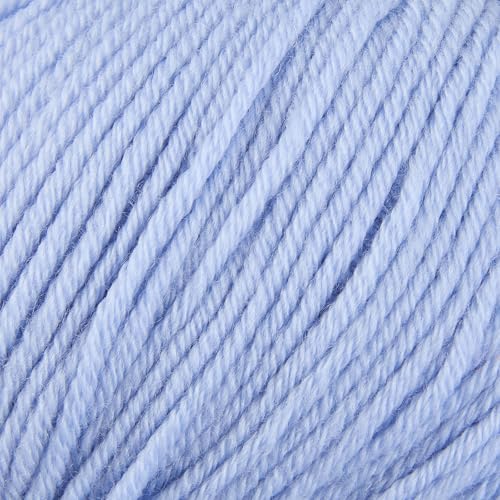 100% Merino Wool Yarn, 6-Ply Luxurious and Soft Yarn for Hand Knitting & Crocheting, 1.76 OZ/50g, 127 yds/116 Meters (Baby Blue, 3 Balls) - color: baby blue, size: 3 balls