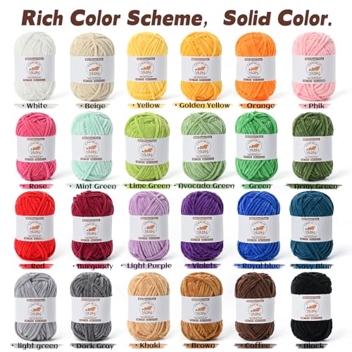 3 Pack Black Fluffy Velvet Yarn for Crocheting, Chunky Chenille Baby Blanket Yarn for Crochet, Soft Fuzzy Puzzle Yarn for Knitting, (50g/1.77oz Each) Bulky Thick Amigurumi Crochet Yarns - color: 3 Black