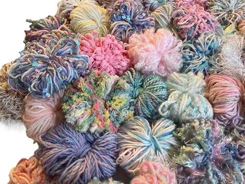 10 Pack of Assorted Light Colors/Pastel Novelty Yarn