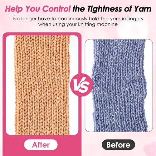 Circular Knitting Machine Tensioner, 2 Pack,Style 2 | Compatible with Sentro 22 32 40 48 Needle Machines, Removable Yarn Tensioner Adapters - style: Style 2