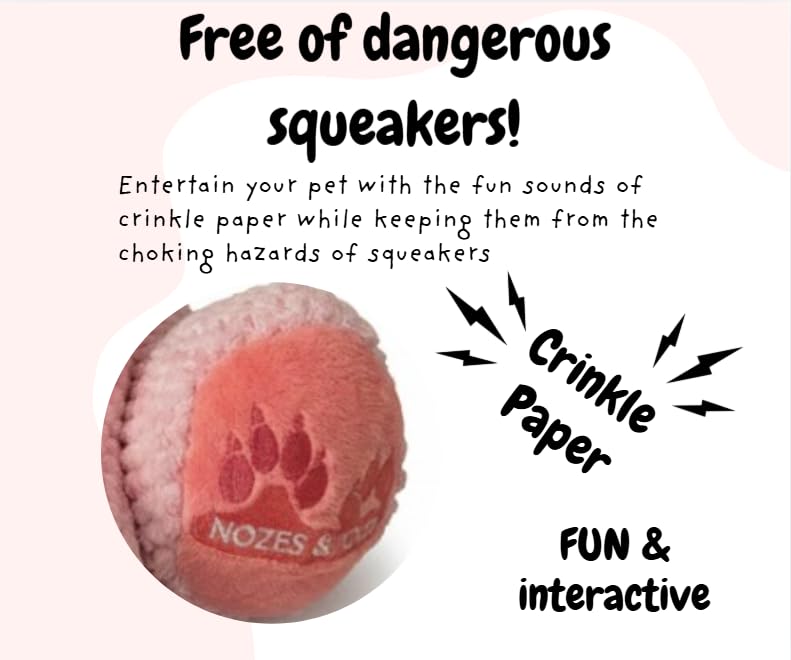 NOZES & TOZES Plush Pig Dog Toy | Dog stuffies for Large Dogs Dog Enrichment Toys for Large Dogs | Dog Toys Without Squeakers- Pink