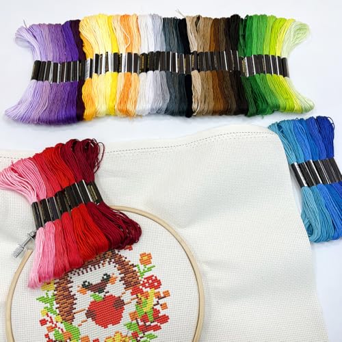 1 Pieces Cross Stitch Embroidery Floss,100% Eco-Cotton Cotton Premium Skeins, Ideal for Arts & Crafts(Grey Series 67975) - color: Grey Series 67975