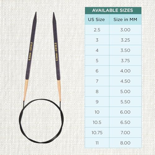 KnitPro J’Adore Cubics Fixed Circular Needles 32" (80cm) | US Size 10.5 (6.5mm) - size: US 10.5 (6.5mm)